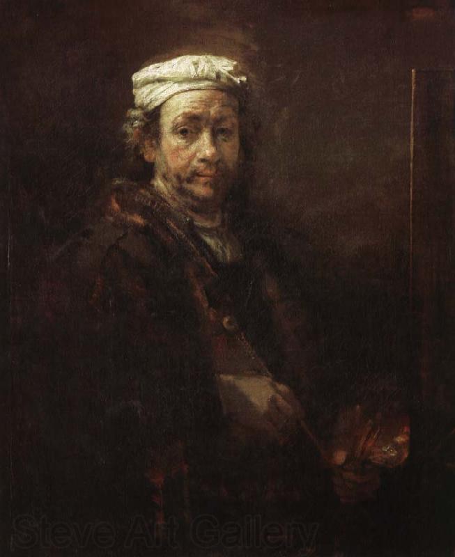 Rembrandt van rijn Easel in front of a self-portrait Spain oil painting art